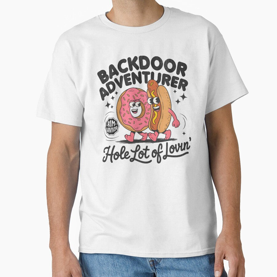 Backdoor Adventurer - Donut Hotdog Cartoon by BeansterNL