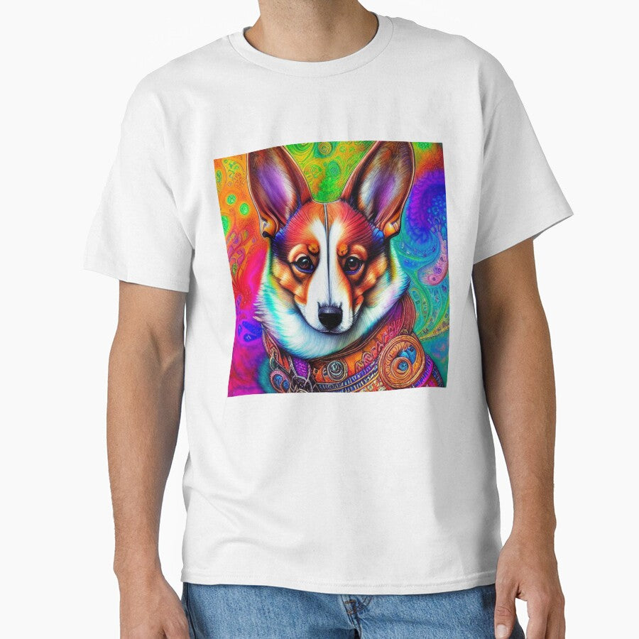 Tribal Corgi Dog Art 2 by DiatomDesigns