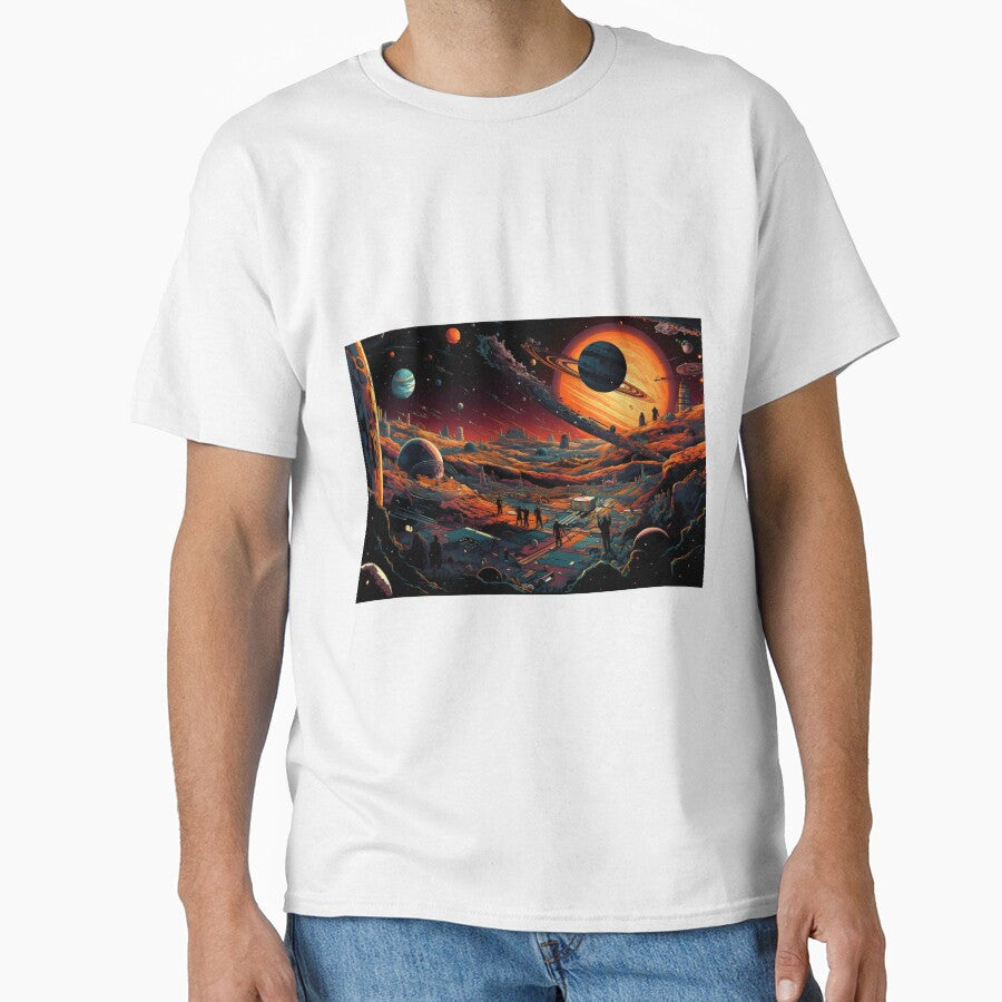 Solar system and futuristic space station. Colorful planets, galaxy and universe. Space cartoon. by anytka