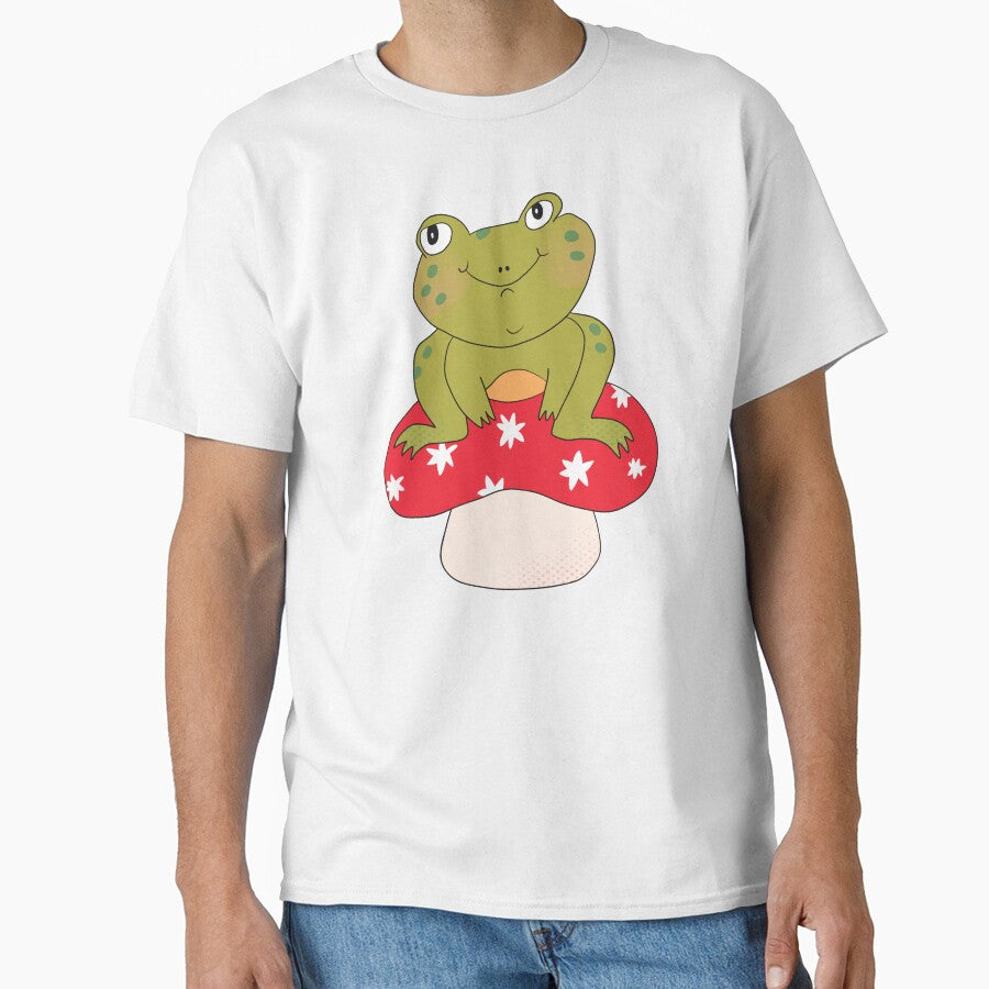 Hoppy the Frog on Toadstool (Red) by yellowflowerhut