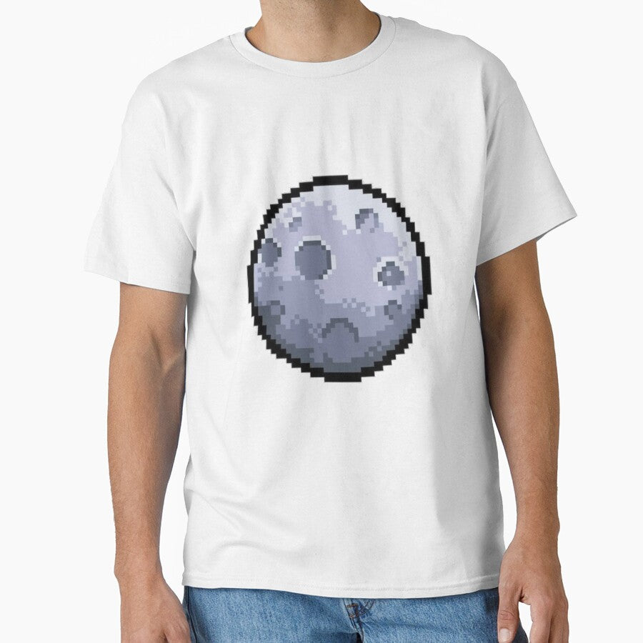 Pixel Art Moon Planet 8-Bit Design by The-SilentPlace