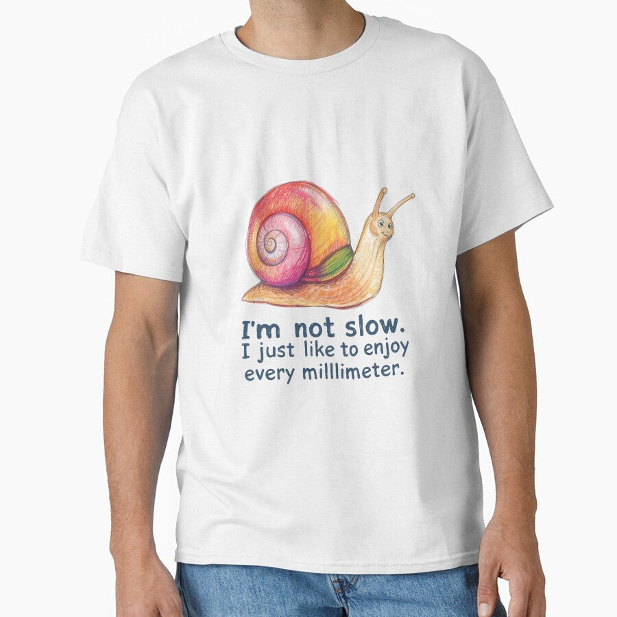 Cute Colorful Snail with Funny Slow-Life Quote by AndrewYoko