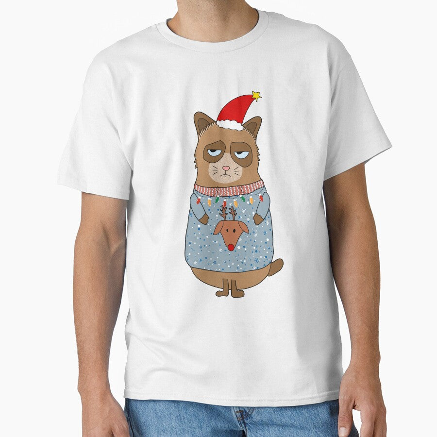 Angry cat, Bitter cat, Cat with Christmas sweater, Cat at Christmas by mysummerland