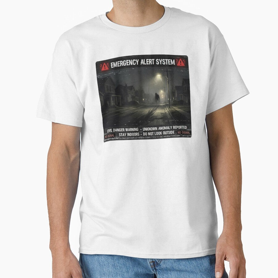 Emergency Alert System Horror – Analog Surveillance Anomaly Warning Design by PLUSHIWORLDtm