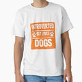 Introverted But Loves Dogs Funny Introvert Dog Lover Shirt by Shirleygalaxy