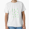 Neon Green Abstract Arrow Pattern On White by mistiarofah