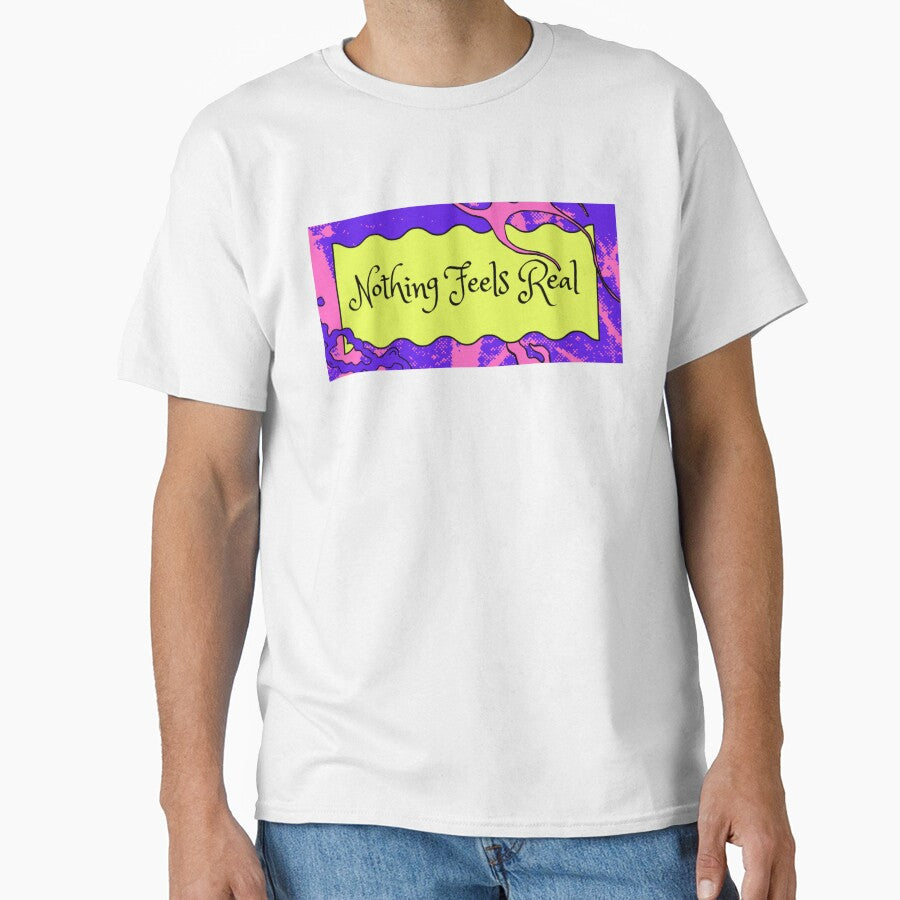Purple Nothing Feels Real - Surreal Retro Fantasy Graphic by TheCrowThatSews