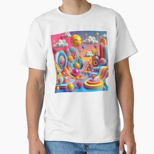 Abstract Fantasy Landscape with Bold Colours by RaiyaTees