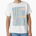 Painted Brushstrokes Straight and Wavy Abstract Pastel Pattern Powder Blue and Pink by kierkegaard