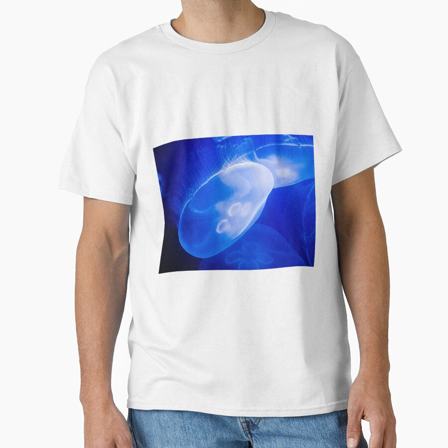 glowing jellyfish in the deep ocean by SherriMans