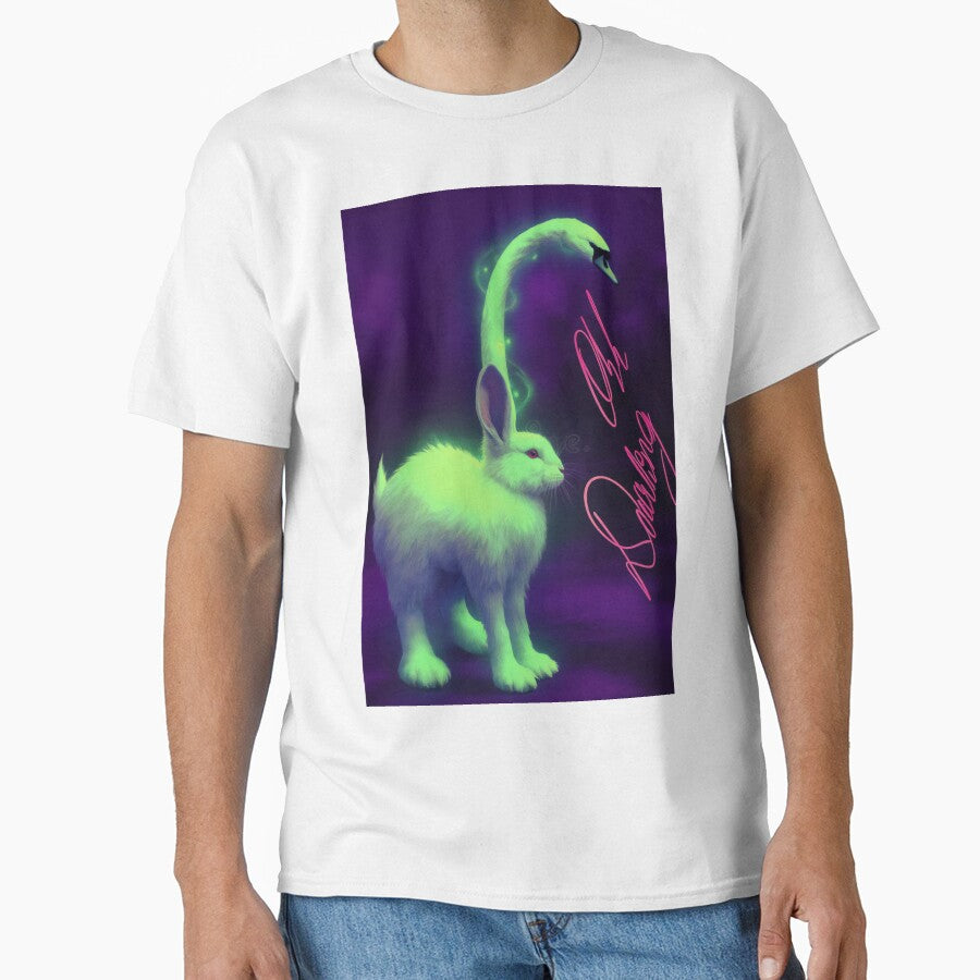 Darling Swan Bunny - Cult Horror Book Art by y2kponyclub