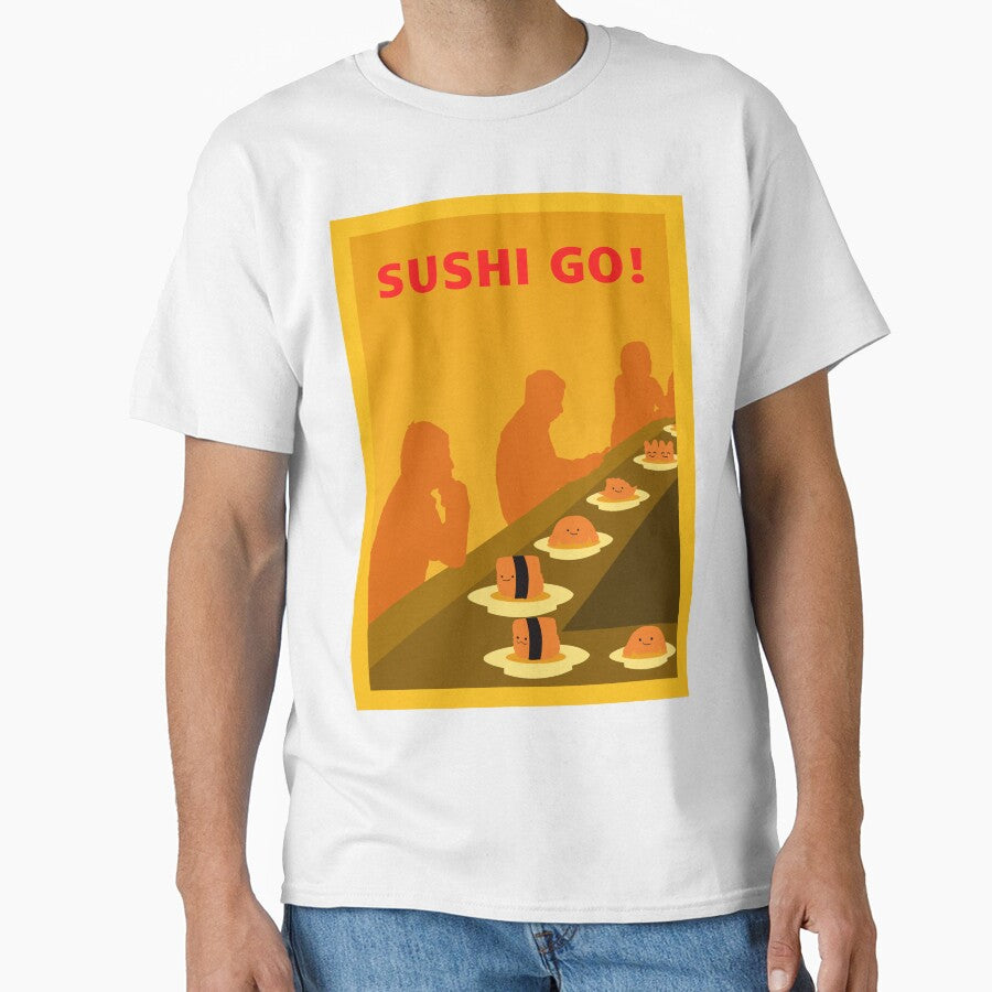 Sushi Go - Board Games - Minimalist Travel Poster Style - Board Game Art by MeepleDesign
