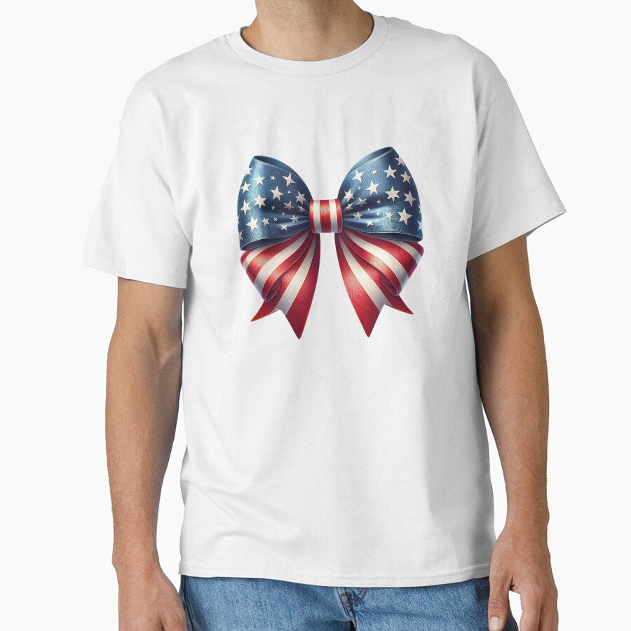 Coquette American Bow, 4th of July, Aesthetic Bow,America Flag by stylishdzign