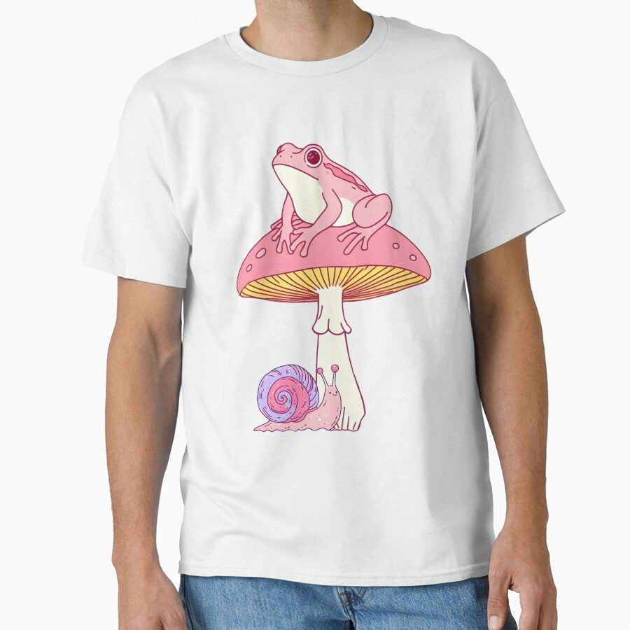 Frog on mushroom with snail by FurryFantasy