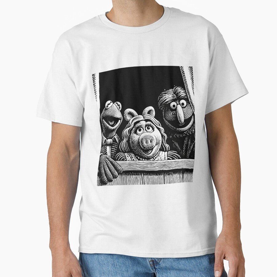 Iconic Puppet Trio in Monochrome Style by ART ATTACK ZONE