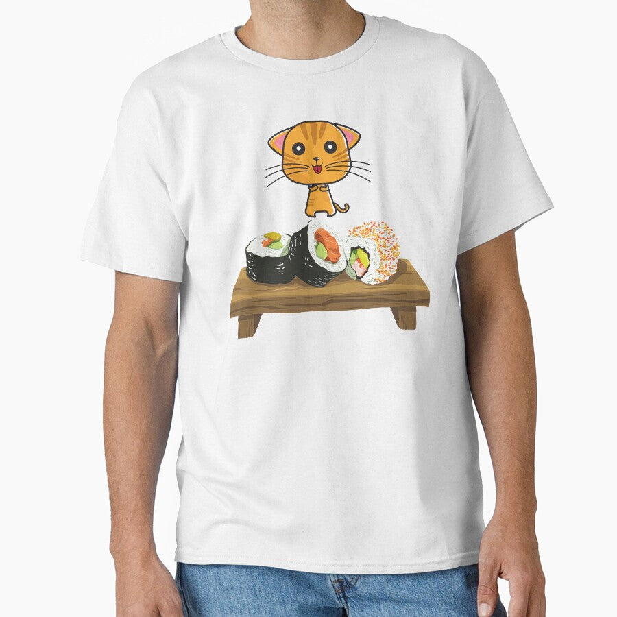 Cute cat craving Sushi by AGDesignstore