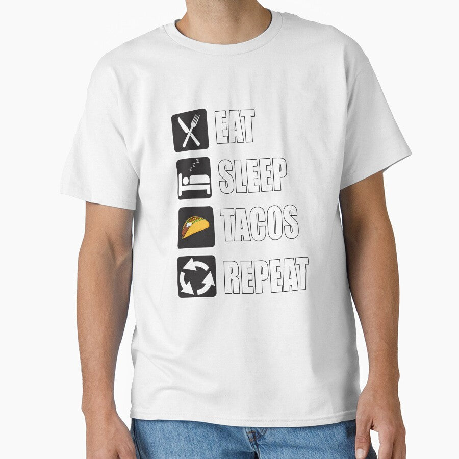 Eat Sleep Tacos Repeat by CarrieTDesigns