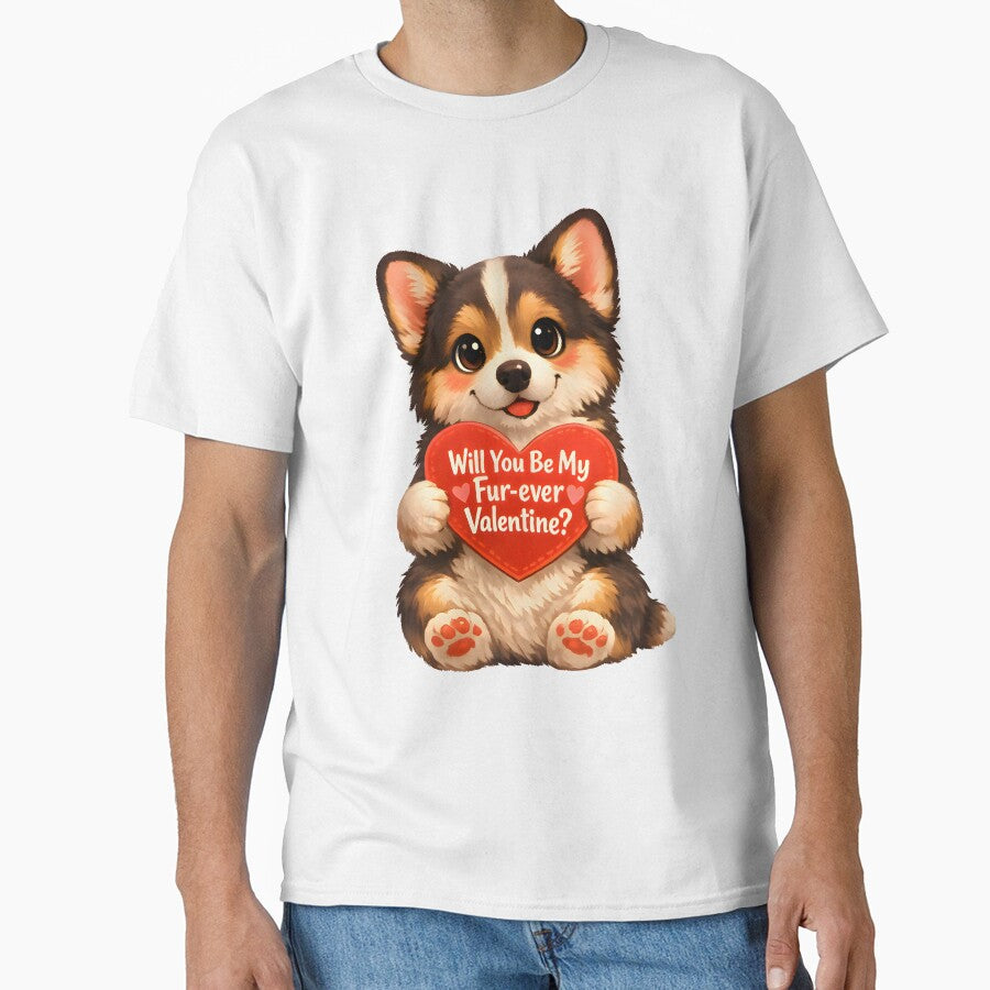 Will You Be My Fur-ever Valentine? Cute Dog Valentine Design by Bettybee00
