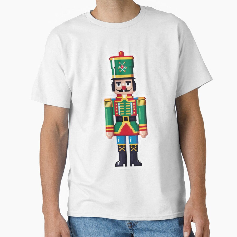 Cute Pixel Nutcracker Soldier in Festive Uniform by BankMano