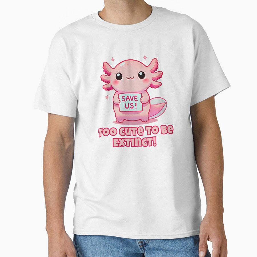 Cute Axolotl Sticker Too Cute To Be Extinct by SaavedraDesign