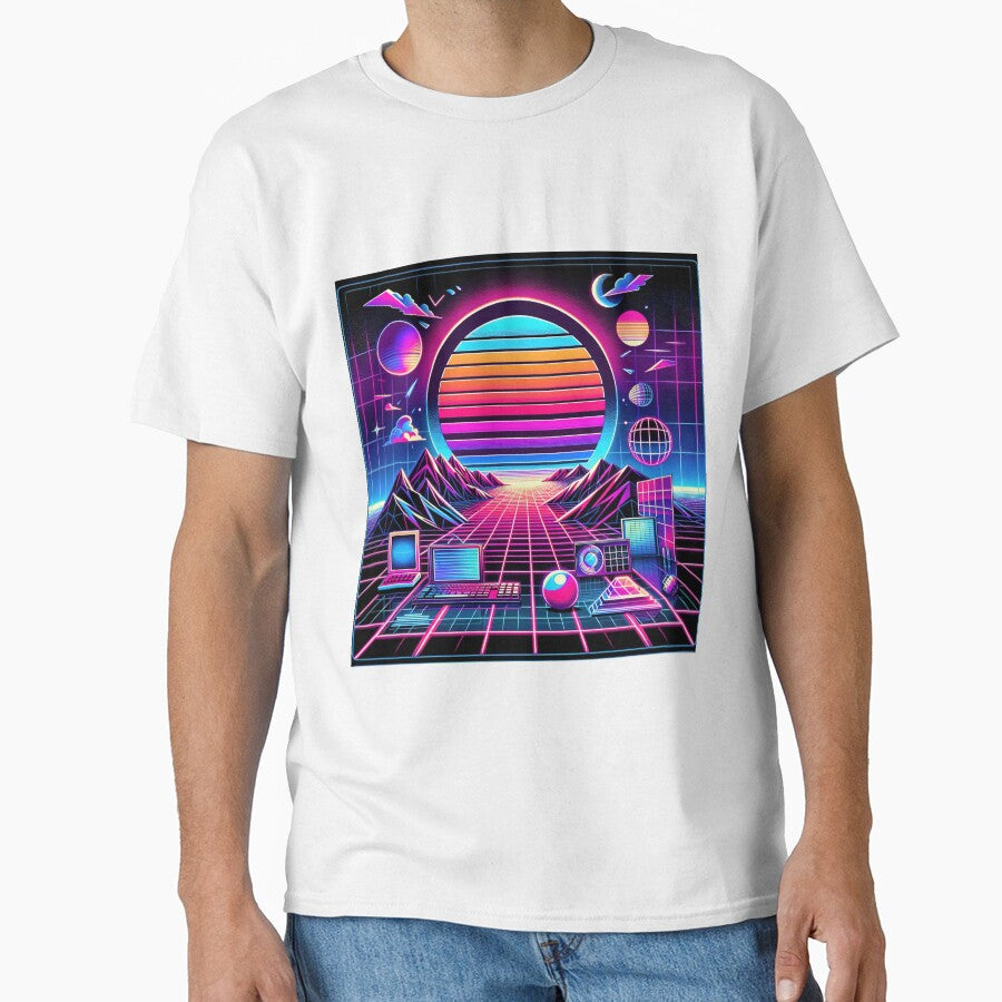 Neon Nostalgia: Synthwave Sunset by FIYARO