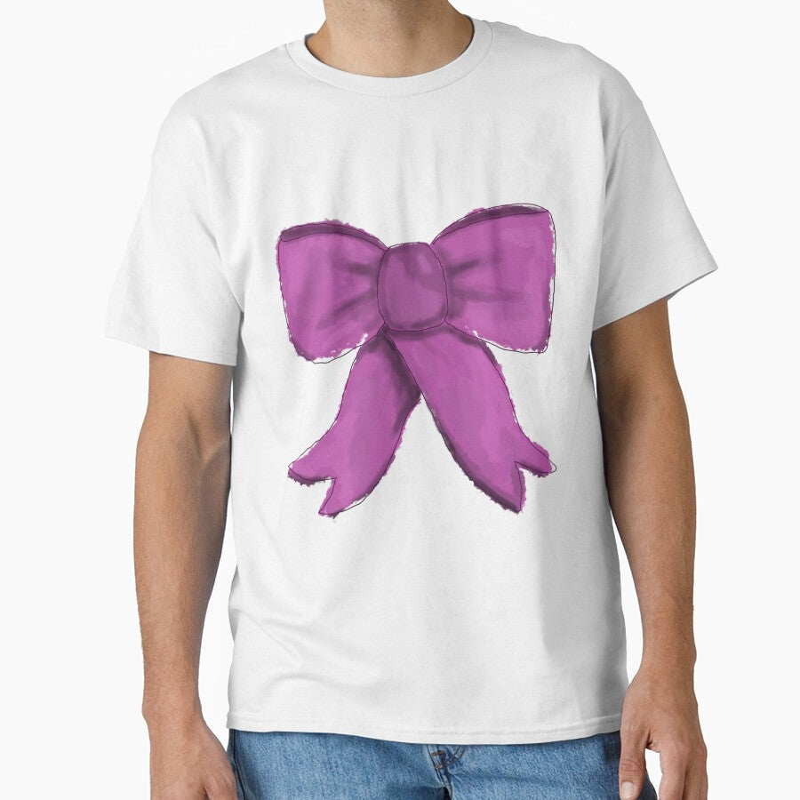 Pink Watercolor Ribbon Bow by Green Crayon Art