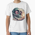 Pink Eyes Skull Rollercoaster Surreal Dreamscape Art by LujziWorld