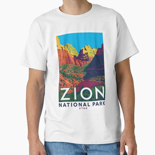 A Pop Art Travel Print of Zion National Park - Utah by StudioRedKoala