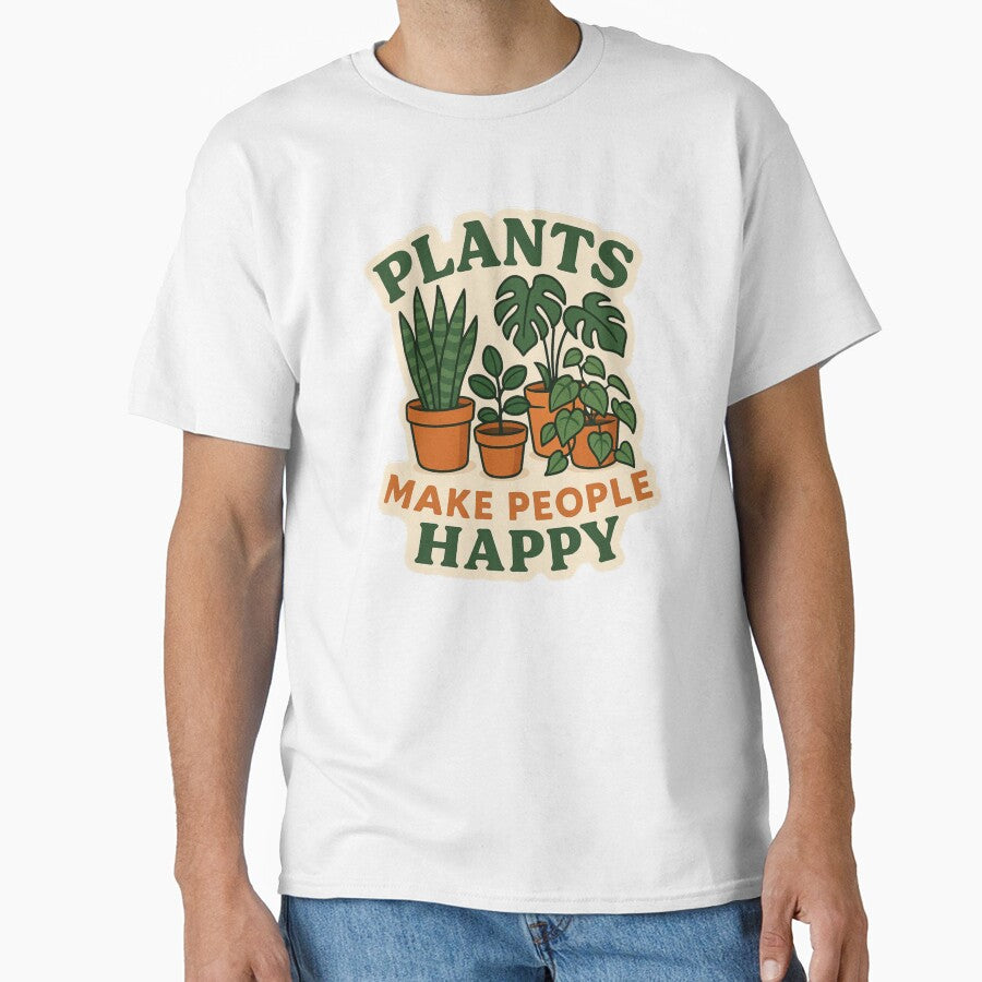 Plants Make People Happy | Botanical Greenery Design by Harprints.Studio