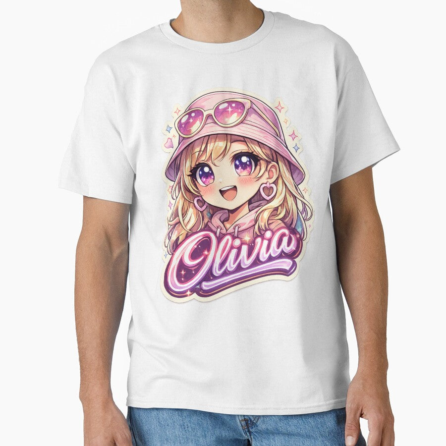 Olivia – Cute Kawaii Girl Name Mascot by AlexLineArt