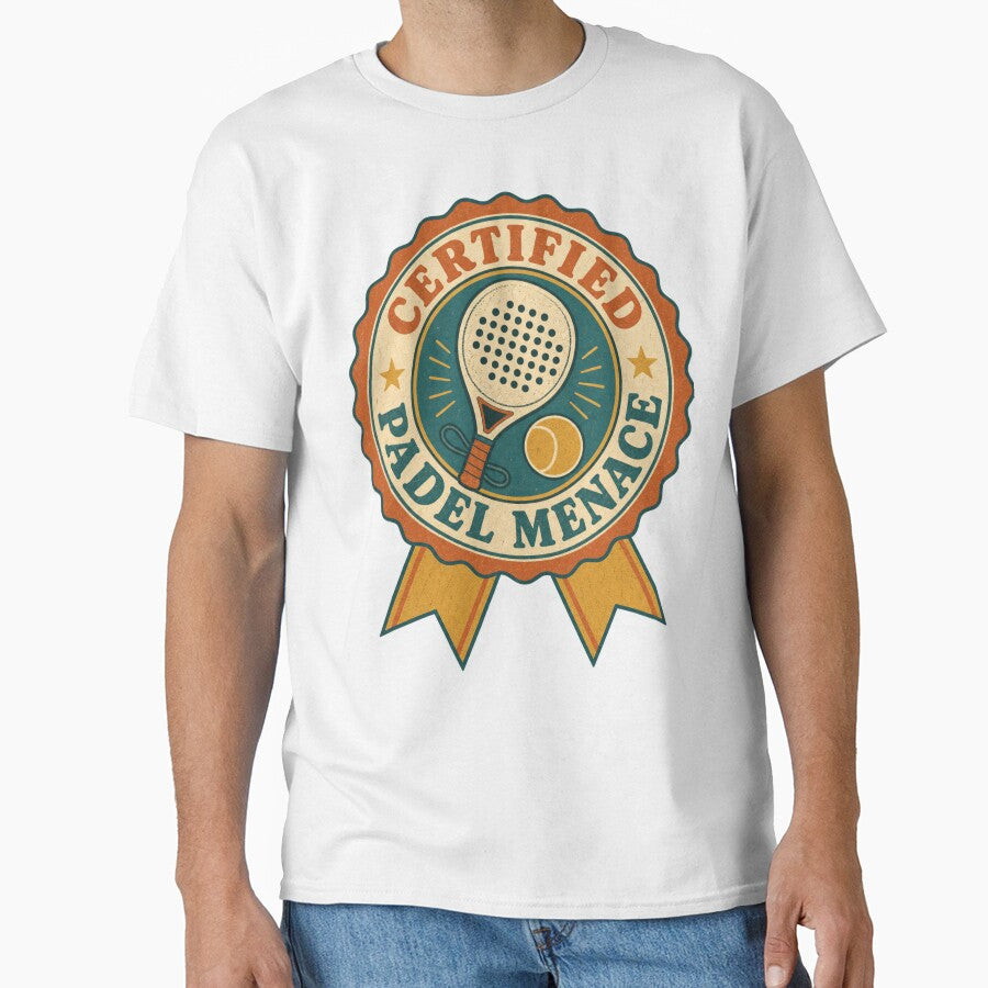 Certified Padel Menace Retro Seal Badge by BoosterShop