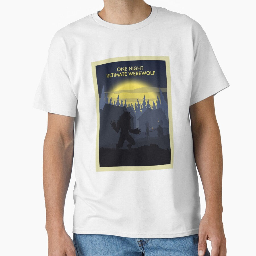 One Night Ultimate Werewolf - Board Game - Minimalist Travel Poster Style - Board Games Art by MeepleDesign