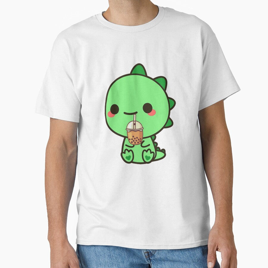 Dinosaur Boba | Kawaii Dino Drinking Bubble Milk Tea | by Jeleedesigns