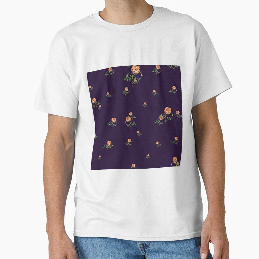 Rose flower ornate cute floral pattern watercolor violet by Yana Mustafina | Boho Soulful Designs