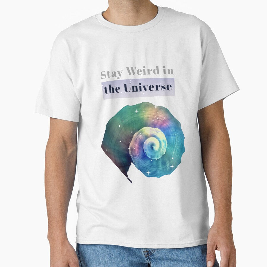 Stay Weird in the Universe – Cosmic Spiral Shell | Neurodivergent Pride by Aquarius-club