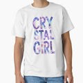 Crystal Girl Magical Celestial Typography Purple Nebula Gemstones by LC&LCPlatform
