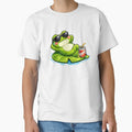 Frog relaxing on a water lily by FroggyOnly