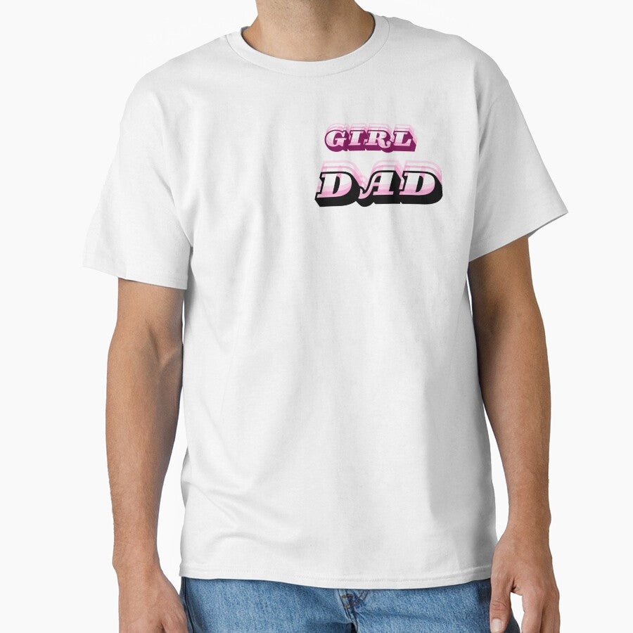 Retro Girl Dad 3D Layered Pink Typography by Saadady05