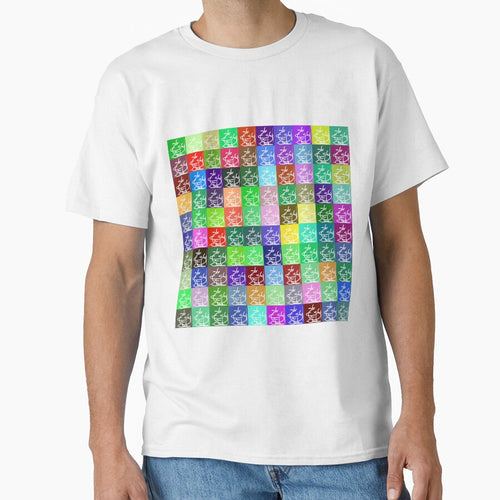 Abstract line art, geometric shapes,  polygon and circles lineart collection  (colored) #70 by Henri Le Vatius