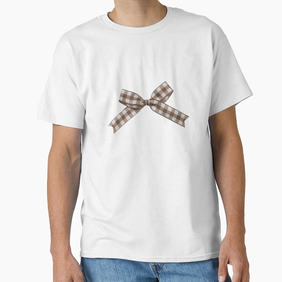Coquette brown gingham  bow by Pixiedrop