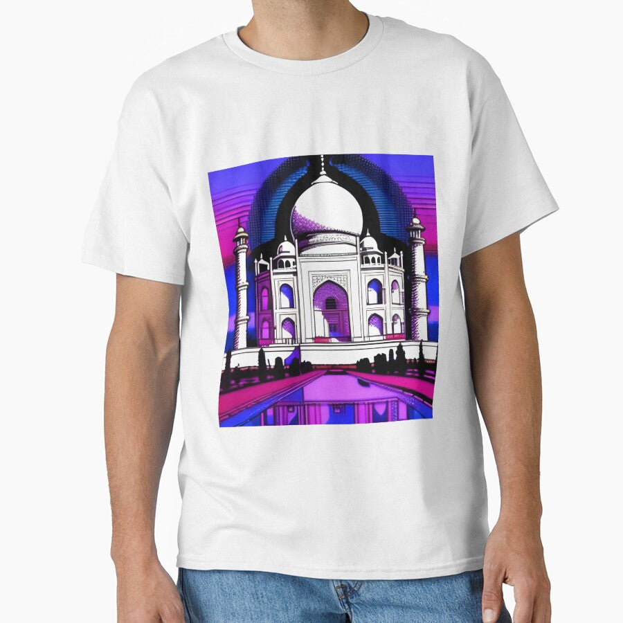 Taj Mahal monument in retro style by imagenia