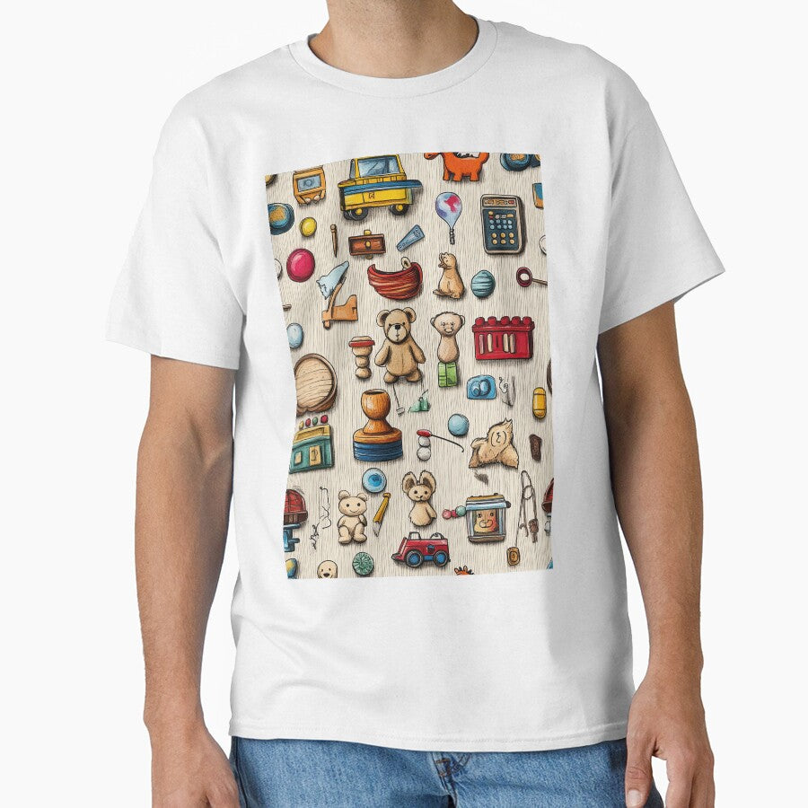Soft Watercolor Layout of Retro Playroom Finds by Piotrek0001