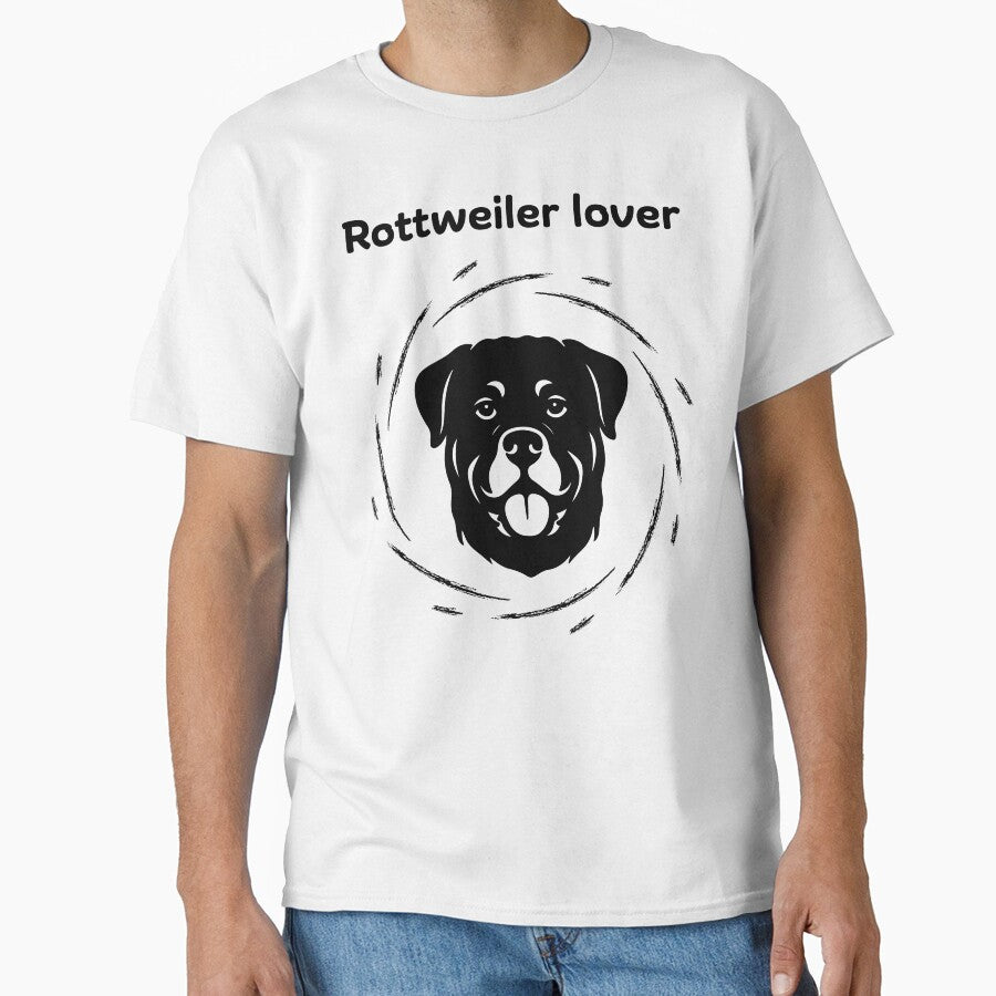 Rottweiler Lover T-Shirt – Silhouette Dog Shirt for Fans by SimpleUla