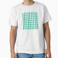 Mint Leaf Gingham Print Pattern by Flip & Flop