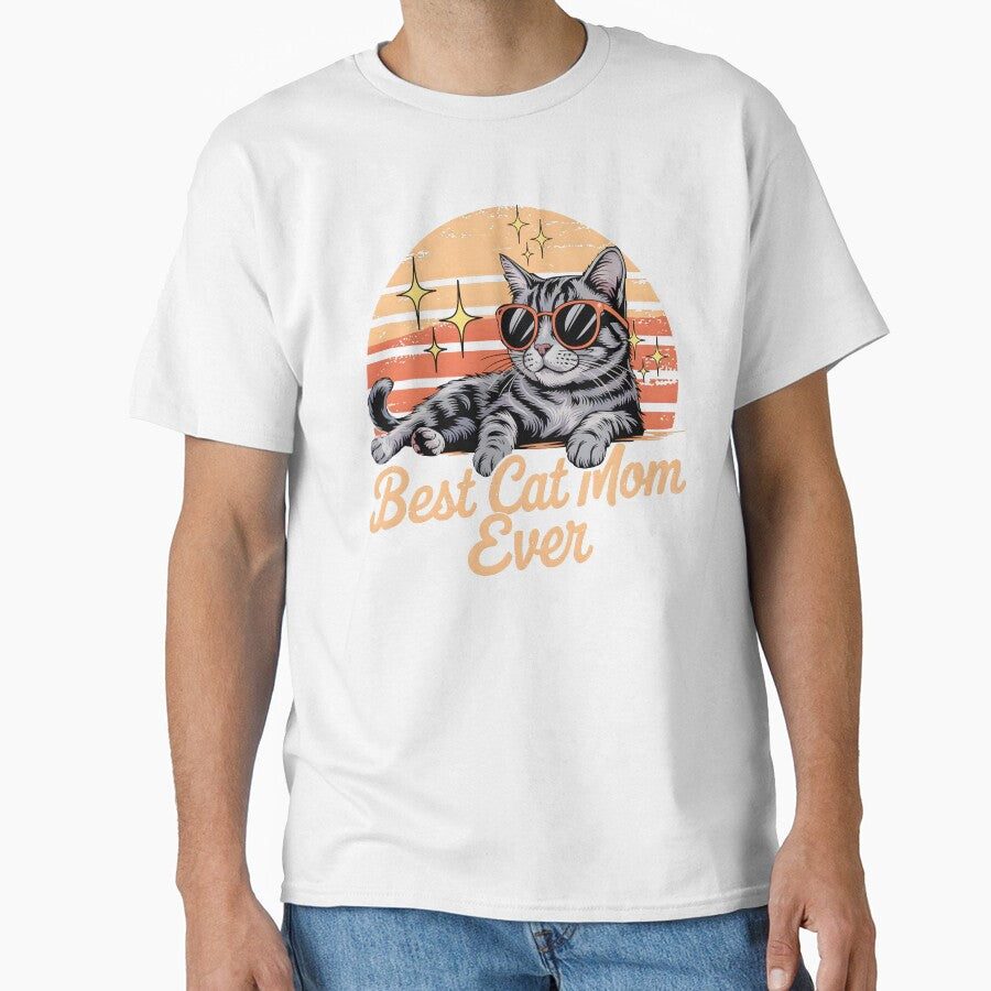 Retro Sunset Best Ever Cat Mom by AlienOccupation
