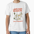 Lawn Dart Massacre – Gen X Remembers | Funny 80s Nostalgia Retro Humor T-Shirt by mr. pinks Imaginairium