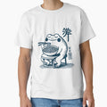 Kawaii Frog With Ramen Noodles Ukiyo-e Japanese by LuminOrb
