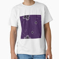 Flower flora stroke simple sketch violet pattern by Yana Mustafina | Boho Soulful Designs
