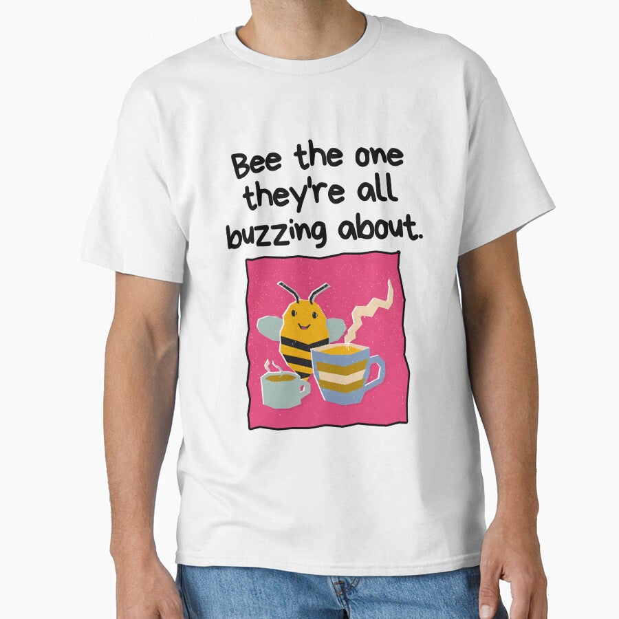 Bee the Buzz – Cute Coffee & Bee Illustration with Motivational Quote by Beemyguest