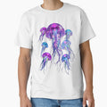 Neon Jellyfish Glow – Psychedelic Deep Sea Art by AstralFiber